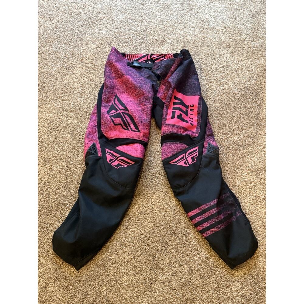 FLY RACING KINETIC NOIZ PANTS NEON PINK/BLACK SZ 30 Women’s